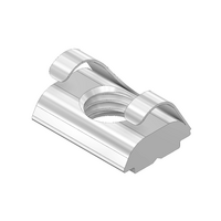 MODULAR SOLUTIONS ZINC PLATED FASTENER&lt;br&gt;M8 LONG RECTANGLE NUT W/POSITION FIX